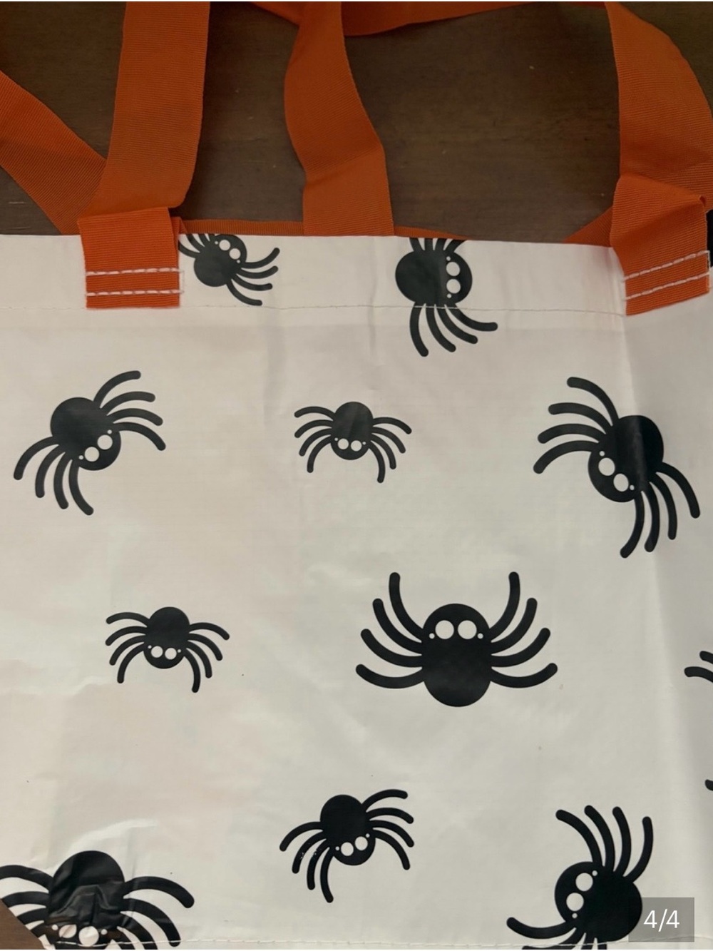 IKEA White Tote Bag with Black Spider Print - Picture 2 of 3
